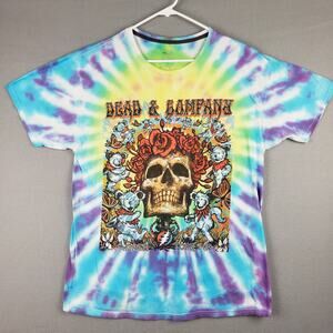 Dead & Company Grateful Dead Tour Tee 2019 Tie Dye Dancing Bears Skull Size L